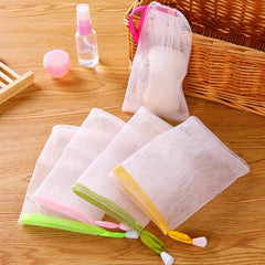 5Pcs Exfoliating Mesh Soap Pouch Foaming Net Soap Bags