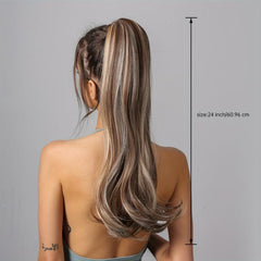 Long Curly Ponytail Synthetic Clip In Hair Extensions
