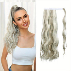 Long Curly Wavy Ponytail Extensions Natural Look for Daily Use