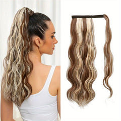Long Curly Wavy Ponytail Extensions Natural Look for Daily Use