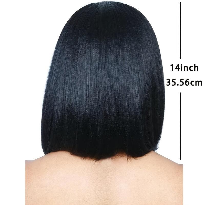Short Straight Bob Cut Wig Synthetic Wig Heat Resistant 35