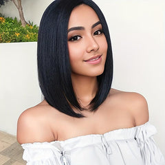 Short Straight Bob Cut Wig Synthetic Wig Heat Resistant 35