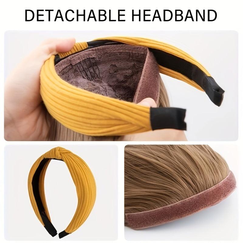 Long Wavy Hair Headband Wig Synthetic Natural Heat Resistant Fiber Women Girls