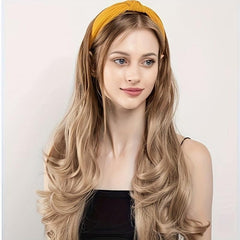 Long Wavy Hair Headband Wig Synthetic Natural Heat Resistant Fiber Women Girls
