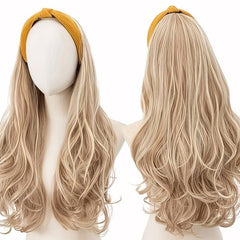 Long Wavy Hair Headband Wig Synthetic Natural Heat Resistant Fiber Women Girls