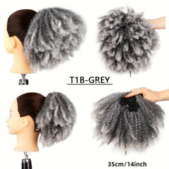 35 56 Cm Afro Kinky Curly Ponytail Extensions For Women