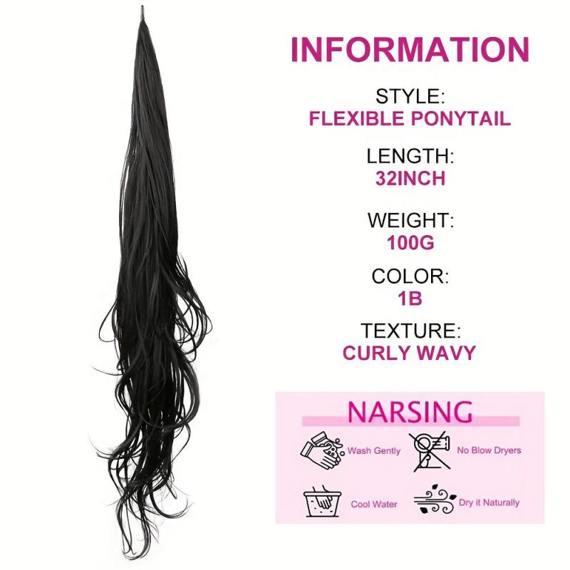 Curly Ponytail Hair Extensions for Women Synthetic Hair Pieces