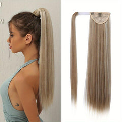 Straight Ponytail Hair Tie Synthetic Extensions for Daily Use