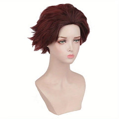 Short Straight Synthetic Wig With Bangs Heat Resistant