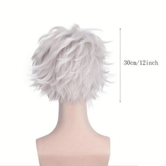 Short Straight Synthetic Wig With Bangs Heat Resistant
