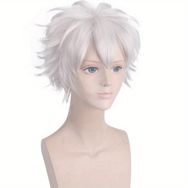 Short Straight Synthetic Wig With Bangs Heat Resistant