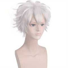 Short Straight Synthetic Wig With Bangs Heat Resistant