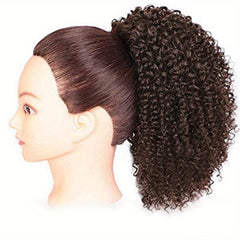 Kinky Curly Afro Drawstring Ponytail Extension 25.4cm Synthetic Hair