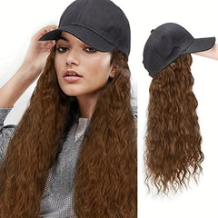 Wavy Hat Wig Baseball Cap Hair Extension Women's Costume Halloween