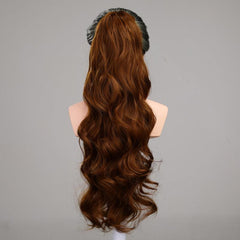 Curly Wavy Drawstring Ponytail Extensions Synthetic Clip In Hair