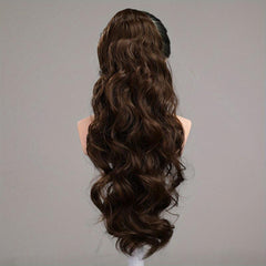 Curly Wavy Drawstring Ponytail Extensions Synthetic Clip In Hair