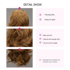 Curly Wavy Drawstring Ponytail Extensions Synthetic Clip In Hair