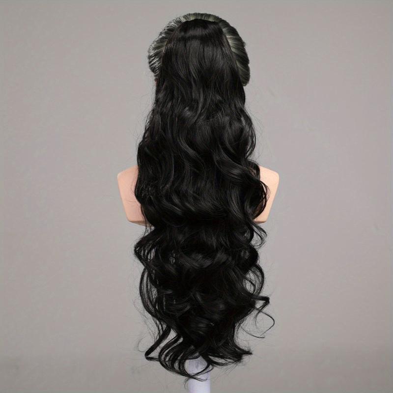 Curly Wavy Drawstring Ponytail Extensions Synthetic Clip In Hair