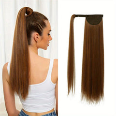 Long Straight Ponytail Extensions Synthetic Clip In Hair Extensions