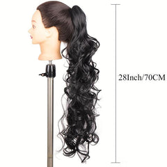 Women's Claw Clips Ponytail Wavy Long Curly Hair Extensions Voluminous Wigs
