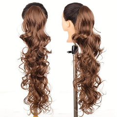 Women's Claw Clips Ponytail Wavy Long Curly Hair Extensions Voluminous Wigs