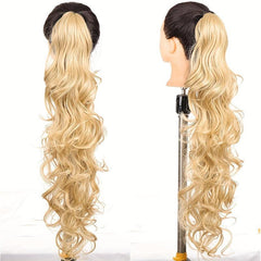 Women's Claw Clips Ponytail Wavy Long Curly Hair Extensions Voluminous Wigs