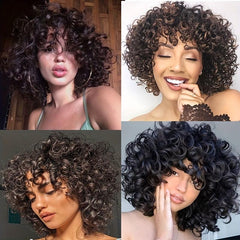 Synthetic Afro Kinky Curly Hair Toppers for Women with Clips