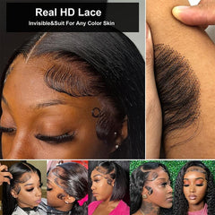 2pcs Human Hair Invisible Hairline Parallel Edge Lace Baby Hair HD Lace