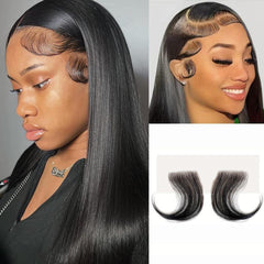 2pcs Human Hair Invisible Hairline Parallel Edge Lace Baby Hair HD Lace