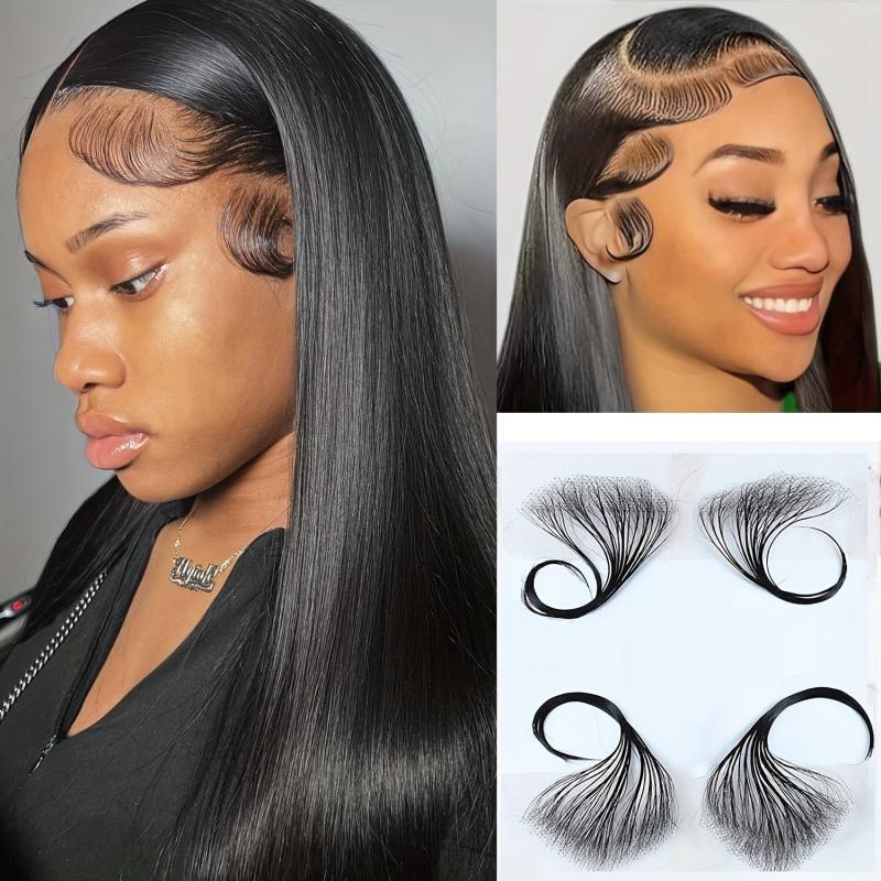 2pcs Human Hair Invisible Hairline Parallel Edge Lace Baby Hair HD Lace