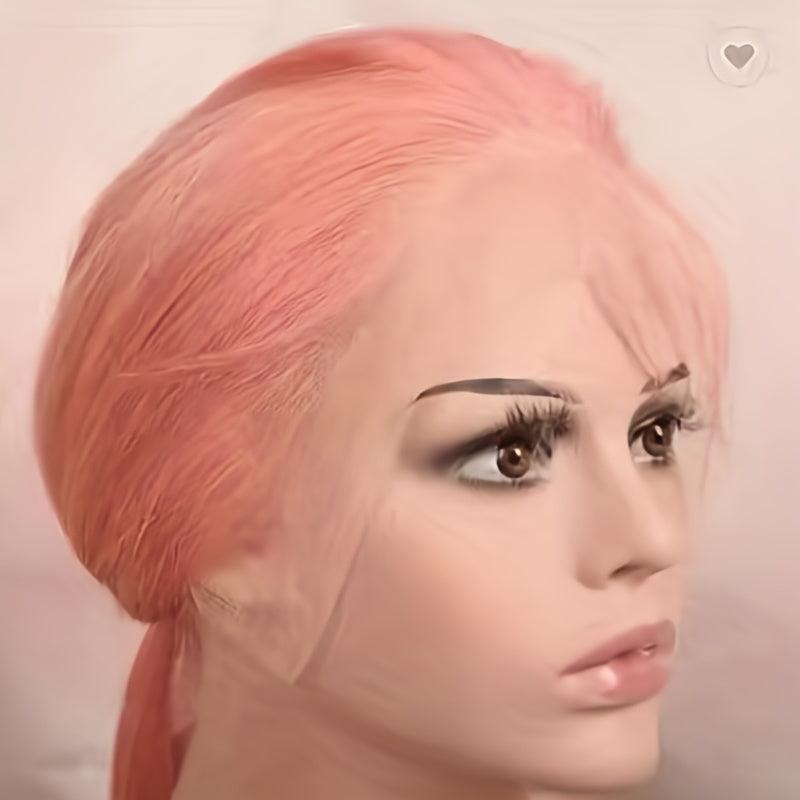 Pink Synthetic Bob Wig Short Straight Style Natural Shine