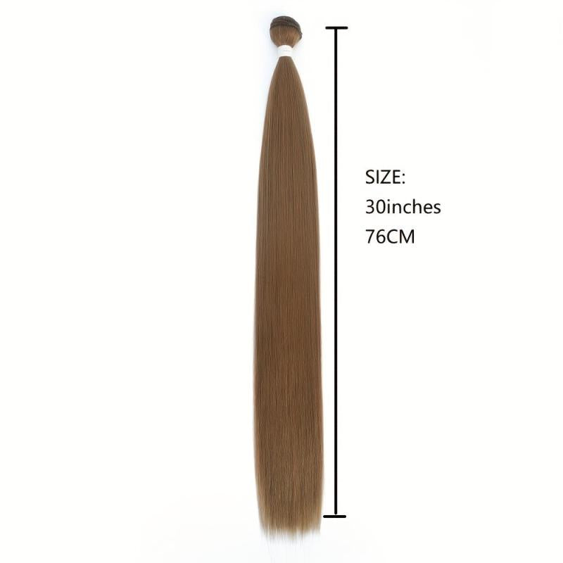 76.2cm Colored Long Straight Hair Bundle Synthetic Hair Extensions Weft
