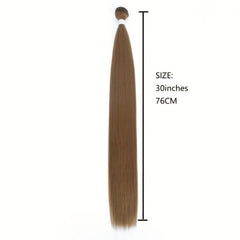 76.2cm Colored Long Straight Hair Bundle Synthetic Hair Extensions Weft