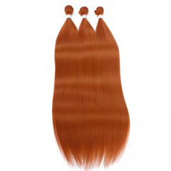 76.2cm Colored Long Straight Hair Bundle Synthetic Hair Extensions Weft