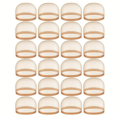 24pcs Invisible Stocking Caps for Lace Front Wig Breathable Wig Cap