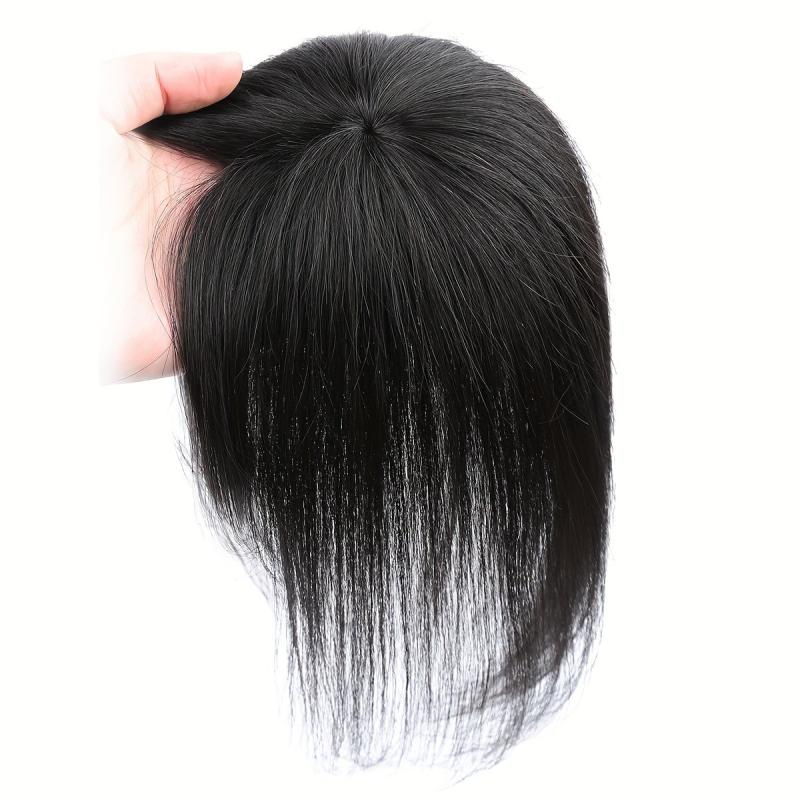 Natural Straight Clip In Hair Extensions with Bangs for Women