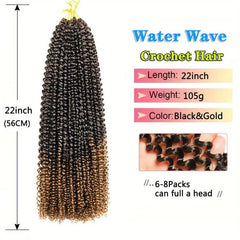 Water Wave Crochet Braiding Hair 55-88 Cm Synthetic Deep Wave Hair Extensions