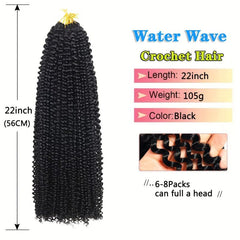 Water Wave Crochet Braiding Hair 55-88 Cm Synthetic Deep Wave Hair Extensions