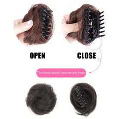 Wavy Curly Updo Hair Extensions for Women Claw Clip In Messy Bun