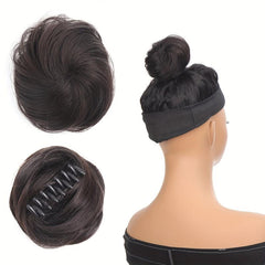 Wavy Curly Updo Hair Extensions for Women Claw Clip In Messy Bun