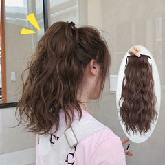 Water Wave Ponytail Extensions Curly Wavy Hair Ties Wrap Around