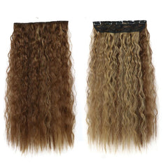 Corn Wavy Clip In Hair Extensions 1PCS Synthetic Long Hair Hairpieces