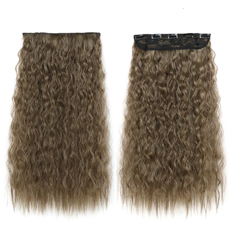 Corn Wavy Clip In Hair Extensions 1PCS Synthetic Long Hair Hairpieces