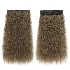 Corn Wavy Clip In Hair Extensions 1PCS Synthetic Long Hair Hairpieces