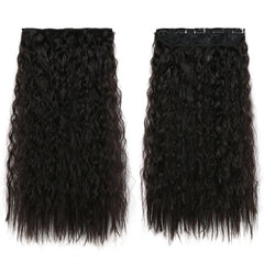 Corn Wavy Clip In Hair Extensions 1PCS Synthetic Long Hair Hairpieces