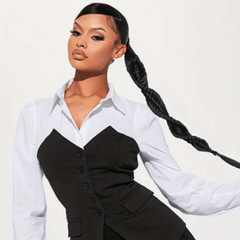 Long Braided Ponytail with Elastic Hair Rope for Daily Use and Parties