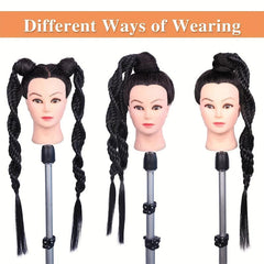Long Braided Ponytail with Elastic Hair Rope for Daily Use and Parties