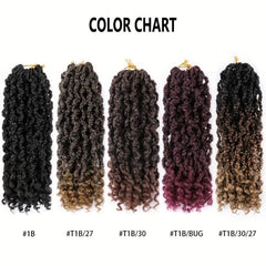 Goddess Box Braids Crochet Hair Curly Ends Boho Wig 1B
