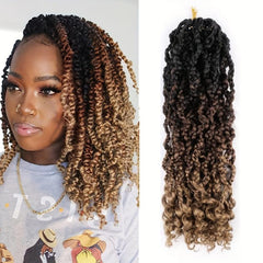 Goddess Box Braids Crochet Hair Curly Ends Boho Wig 1B