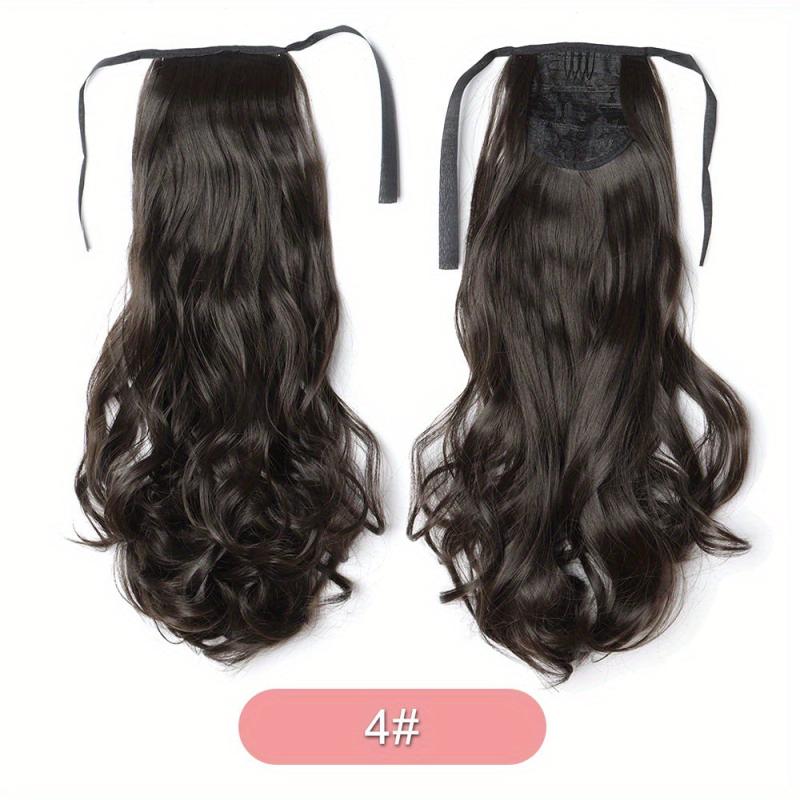 Large Curly Wave Ponytail Extension Synthetic Hair For Women